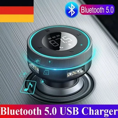 FM Transmitter Bluetooth 5.0 TF AUX Auto MP3 Player USB Ladegerät KFZ, Germany - Bild 1 von 4