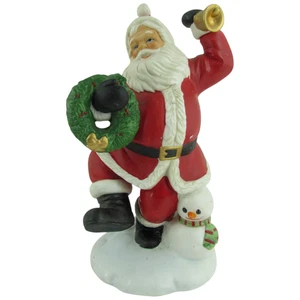Vintage Homco Babbo Natale statuina ghirlanda di Natale campana pupazzo di neve vacanza 8 pollici - Foto 1 di 6