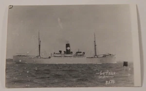 Steamship steamer LA PERLA real photo postcard RPPC United Fruit Company - Bild 1 von 2