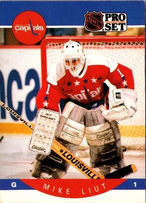 1990 Pro Set Mike Liut #316 Washington Capitals Hockey Card - Image 1 of 2