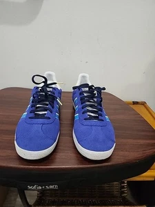 Adidas Originals Gazelle Casual Sneakers IE0439 Men's 9.5 Blue Yellow Athletic - Picture 1 of 9
