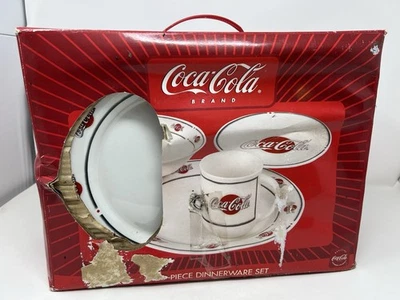 Coca Cola Brand 16 Piece Dinnerware Set NIB Never Used Coke - Image 1 of 4