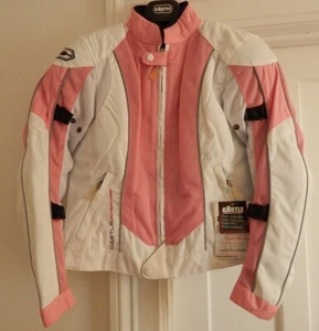 Castle Turbine Women's Motorcycle Jacket Textile Pink/White size 6 New - Bild 1 von 1