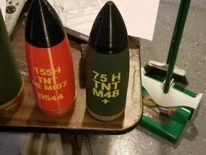 3D Printed 75mm Deskpen Holder Multiple Stencil Options Fits 75mm Salute Casing - Picture 1 of 22