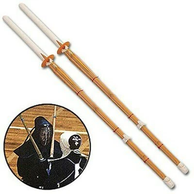 24SEVEN Kendo Shinai Bamboo Practice Katana 42" Set of 2