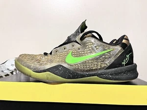 2013 Mens Nike Kobe VIII 8 SS Christmas Electric Green Gold Size 12 Used Rare - Picture 1 of 10