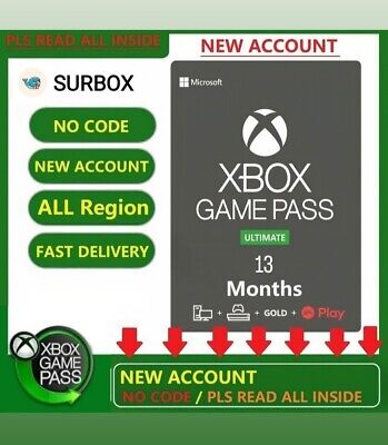 Xbox Game Pass Ultimate - 12 + 1 Months (No Code, Open Description) • 35€