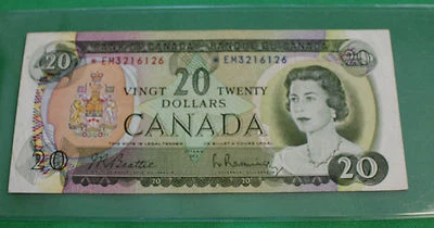 1969 $20 Canada Beattie Rasminsky replacement note BC-50aA *EM VF  - Image 1 of 2