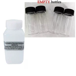 4 Empty Glass 25 *60mm and SGZ-200BS Turbidity Meter Calibration Solution 400NTU - Picture 1 of 9