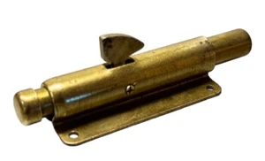 Door Holder Stop Spring Plunger Brass Finish Antique Hardware 5” - Picture 1 of 8