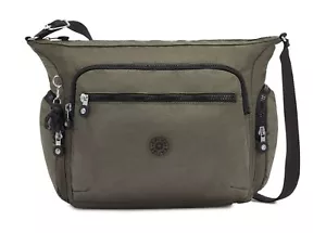 kipling Eyes Wide Open Gabbie Large Shoulderbag Umhängetasche Tasche Green Moss - Bild 1 von 5