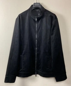 $298 NWT Brand New John Varvatos Collection Black Racer Jacket Coat XXL - Picture 1 of 7