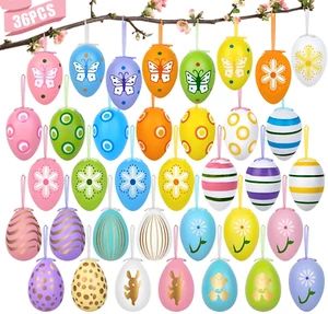 36PCS Hanging Easter Eggs, 2.36'' Tall Plastic Eggs Easter Decoration for Easter - Picture 1 of 12