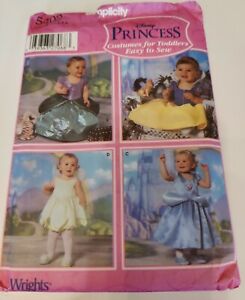 Costume princesse Disney SIMPLICITY 5402 tout-petit fille facile à coudre non coupé Halloween
