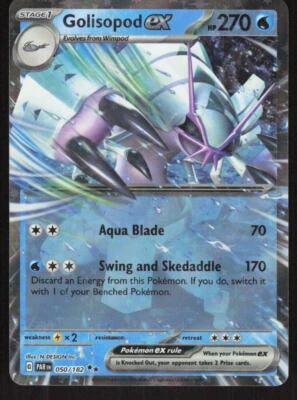 Pokemon TCG SV04: Paradox Rift #050/182 Golisopod ex NM - Image 1 of 2