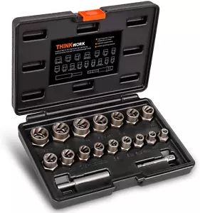 18pcs Bolt Extractor Socket Set,Impact Stripped Lug Nut Remover Extraction Tool - Picture 1 of 12