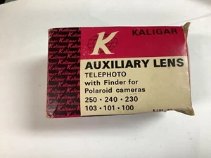 VINTAGE KALIGAR AUX TELEPHOTO LENS FOR POLAROID CAMERA WITH CASE & MANUAL - Picture 1 of 3