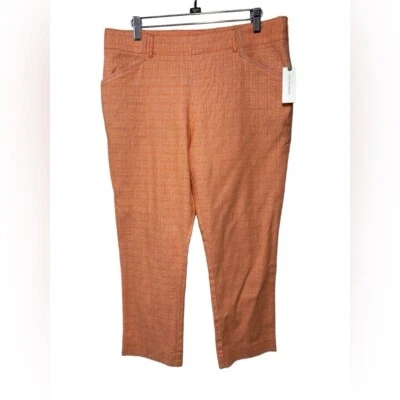 Cartonnier Charlie Trouser Side Zip Womens Size 10 Orange Striped Pants - Image 1 of 4