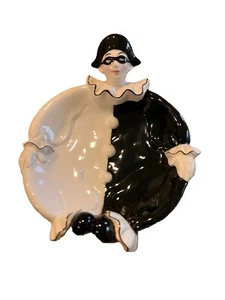 Harlequin Clown Soap Dish Knick Knack Dish Vintage By QQ - Picture 1 of 6