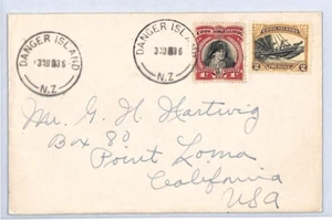 COOK ISLANDS Cover *DANGER ISLAND* CDS USA California Point Loma 1936 YJ3 - Picture 1 of 12