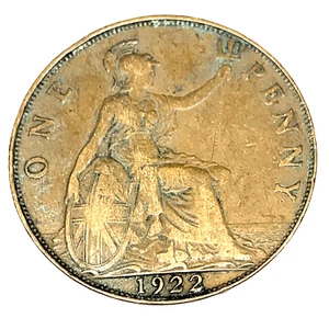 # C1112 GREAT BRITAIN COIN, HALF PENNY 1922 - Picture 1 of 2