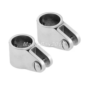 2Pcs 7/8" Boat Canopy Yachting 316 Stainless Hardware Jaw Slide Bimini Fitting - Picture 1 of 10