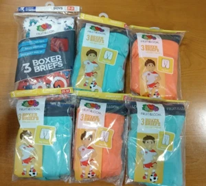 6 Packs of 3: Fruit of the Loom Boys Briefs *Size 2T-3T* Assorted Colors AB-4873 - Picture 1 of 6