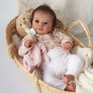 Real Reborn Baby Girl Dolls 19''Lifelike Newborn Cloth Body Vinyl Silicone Doll - Picture 1 of 6