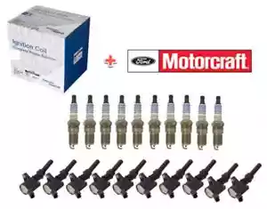 10 Spark Plugs & Ignition Coil Set for FORD Excursion 00-05 6.8L V10 SP479 DG508 - Picture 1 of 7