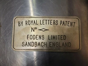 9" Foden Makers Plate - Picture 1 of 5