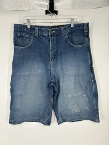 Vintage Y2K 00s Boff Embroidered Jorts JNCO Style Baggy Carpenter 14" Inseam - Picture 1 of 6