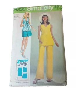 Patrón Simplicity #8830 12 Top Mini Falda Pinturas Algunas Piezas Corte/Completo 1972 - Imagen 1 de 6