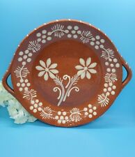 Cevalfer Portugal Handmade Bowl Platter Terra Cotta with Flower Design