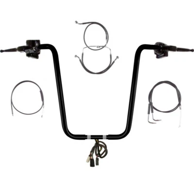 1 1/4" BBlack 20" Wild 1 Handlebar CKit 2007 Harley-Davidson Road Glide NoCruise Foto 1 de 4