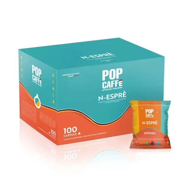 200 Capsule Pop Caffè Nesprè N-Esprè EX NAOS INTENSO Compatibili Nespresso NUOVO