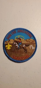 3" runder Pfadfinder Aufnäher Join The Adventure - Pferd & Reiter Roper - - Bild 1 von 2
