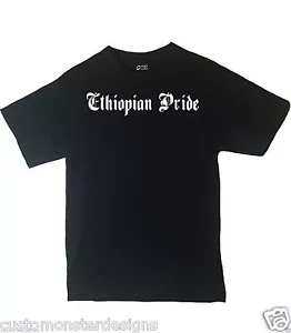 Camisa del Orgullo Etíope Camiseta del Orgullo del País Diferentes Colores Estampado Interior - Imagen 1 de 1