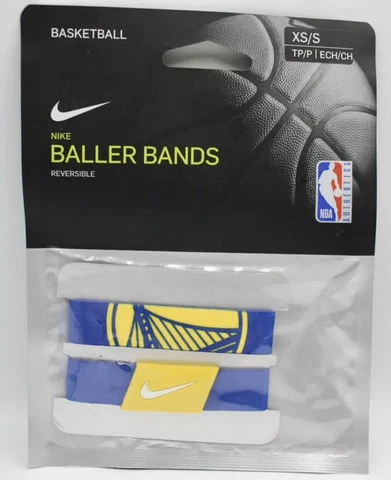 Nike Golden State Warriors Baller Band Bracelet 2pk NEW XS/SM Cover
