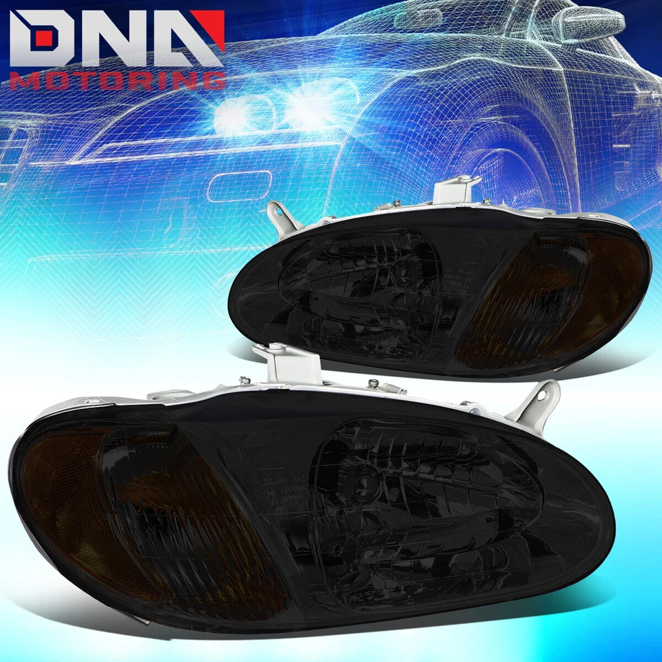 PARA 1998-2001 KIA SEPHIA PAR CARCASA AHUMADA ÁMBAR CORMER FAROS/LÁMPARAS DIESTRO+DERECHO Foto 1 de 4