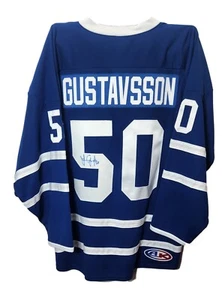 JONAS GUSTAVSSON TORONTO MAPLE LEAFS SIGNED AUTOGRAPHED JERSEY STITCHED WITH COA - Picture 1 of 7