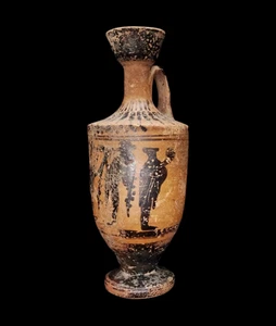Greek Lekythos Attic Black Figure - Group Of Haimon 400 BC - Picture 1 of 12