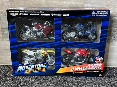 Adventure Force (Maisto) Die-Cast 2 Wheelers 1:18 - 4 Pack - Image 1 of 4