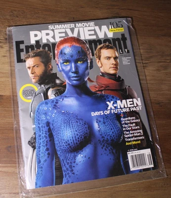 Entertainment Weekly 4/18/2014 Jennifer Lawrence Hugh Jackman Michael Fassbender - Image 1 of 2