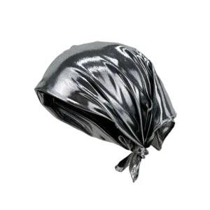 Headscarf Hiphop Silver Kerchiefs for Girl Nightclub Performances - Picture 1 of 8