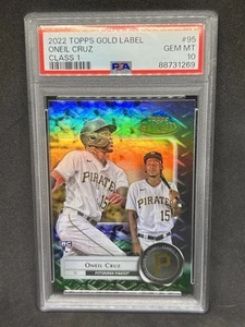 2022 Topps Gold Label Class 1 Oneil Cruz RC PSA 10 GEM MINT RARE POP 10 - Picture 1 of 3