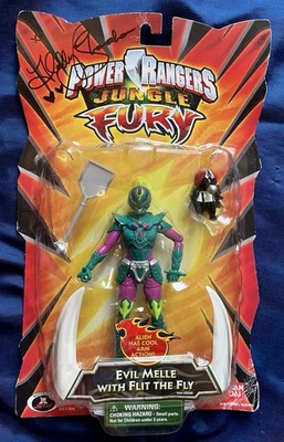 ⚡️��Power Rangers Jungle Fury FIRMADO Melle Flit the Fly Nuevo Sin usar, en caja Raro MMPR Sentai Foto 1 de 4