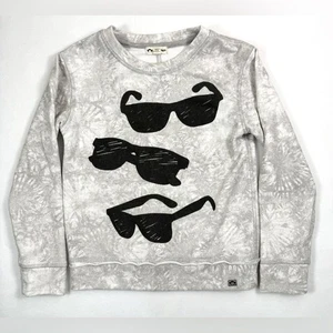 APPAMAN Boy's Grey Tie Dye Sunglasses Graphic Pullover Highland Sweatshirt 6 - Picture 1 of 7