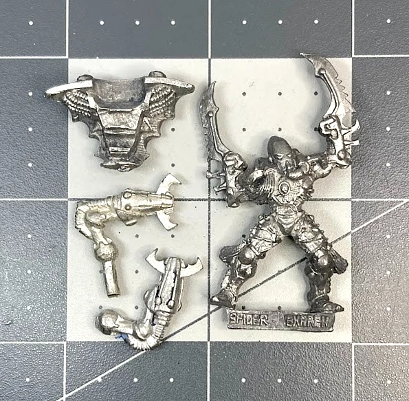 Warhammer 40K ELDAR WARP SPIDER EXARCH vintage metal Aeldari GW 1990s OOP BR25 - Image 1 of 2