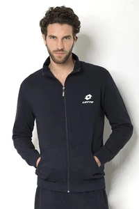 Giacca Tuta Uomo senza cappuccio Full zip in Felpa Lotto LA1106 polsino e tasche - Foto 1 di 5