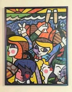 FRAMED! Celebration II by Romero Britto 2012 20.75 x 25.5 Official Poster - Picture 1 of 6